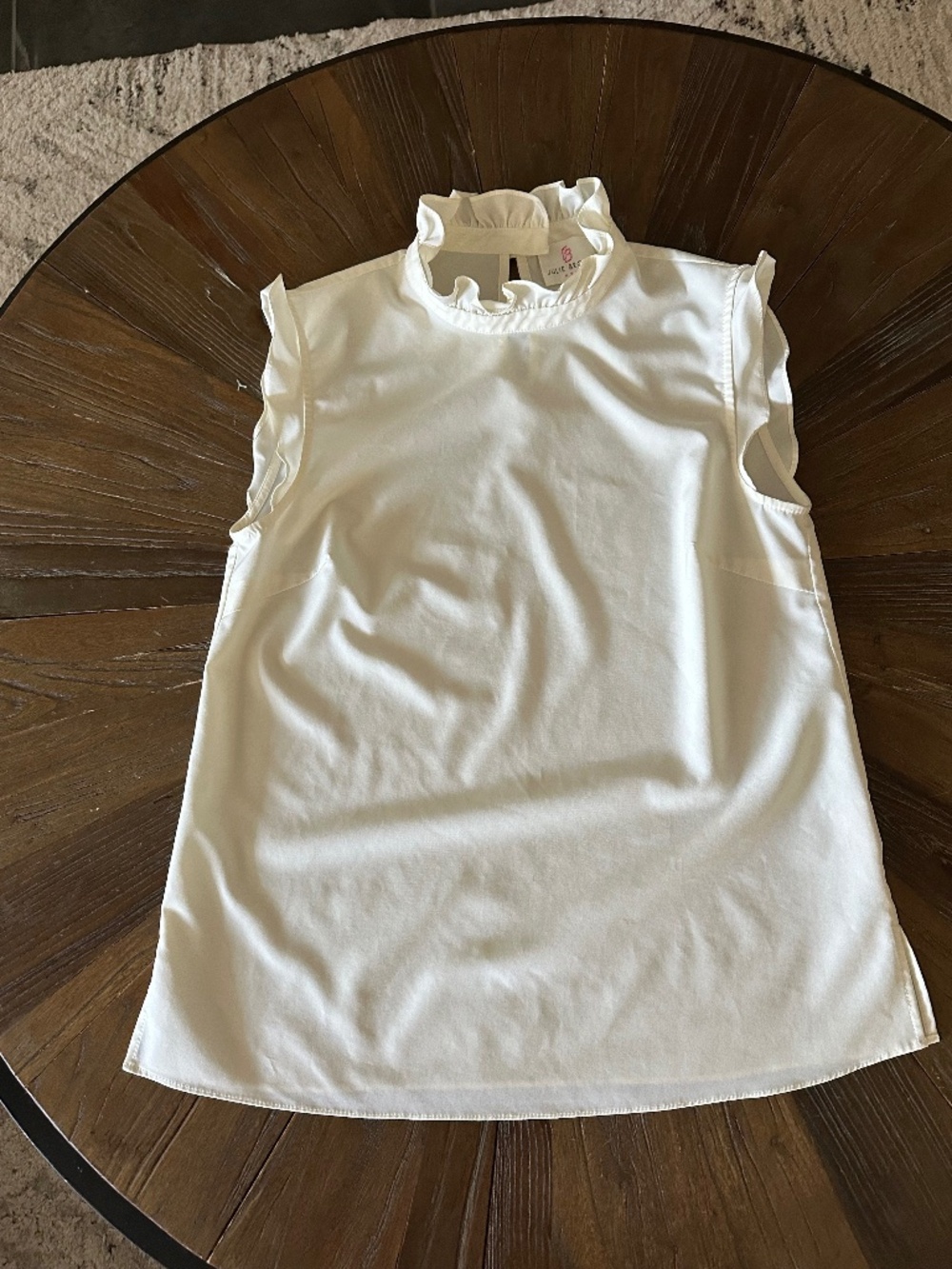 NWOT Julie Brown NYC super cute ivory ruffled blouse!